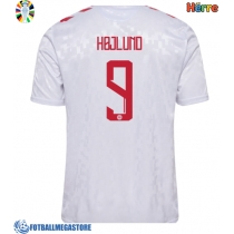 Fotballdrakt Herre Danmark Rasmus Hojlund #9 Bortedrakt EM 2024 Kortermet